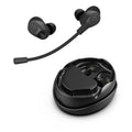 JLab Work Buds auriculares in-ear verdaderamente inalámbricos con micrófono boom con cancelación de ruido desmontable, negro, más de 55 horas totales de reproducción, Bluetooth multipunto, soporte de