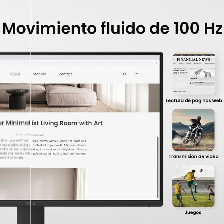 BenQ GW2491 Monitor de cuidado ocular IPS de 23.8 pulgadas, 1080p F...
