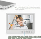Sistema de video portero, monitor de 9 pulgadas para timbre de video con cable, timbre con cámara y monitor compatible con visión nocturna, desbloqueo, monitoreo, doble vía para villa, hogar