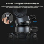 ULANZI Trípode de Viaje para Video F38, Trípode de Cámara de Fibra de Carbono Ligero de 61.4", con Tornillo de Liberación Rápida de 1/4" y Cabezal de Video, para la Mayoría de Cámaras/DSLR/Proyector
