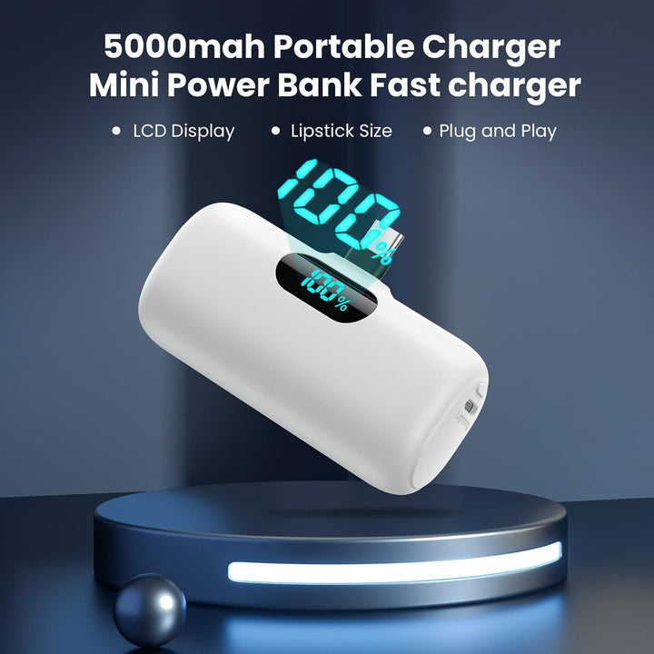 [Paquete de 2] Mini cargador portátil de 5000 mAh, batería portátil...