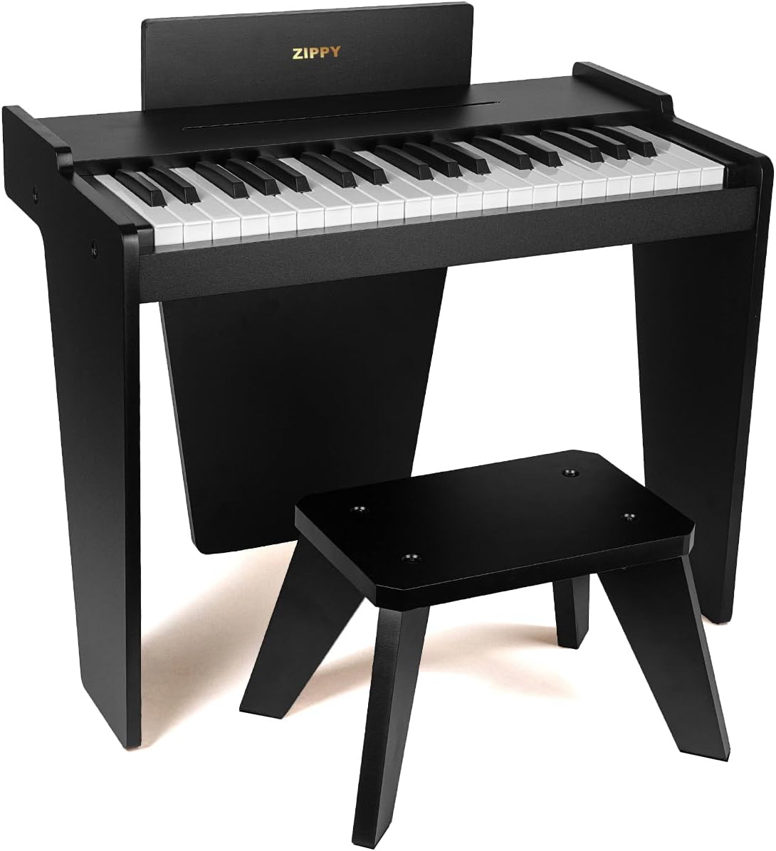 ZIPPY - Teclado de piano para niños, piano digital de 37 teclas para niños, instrumento educativo musical, piano de madera para niñas y niños mayores de 3 años