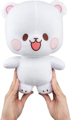 Milkmochabear Peluche oficial de leche de 7 pulgadas, mercancía auténtica, adorable lindo oso de peluche, tamaño de viaje, suave, regalo para cualquier ocasión, amigos, parejas, vacaciones, cumpleaños