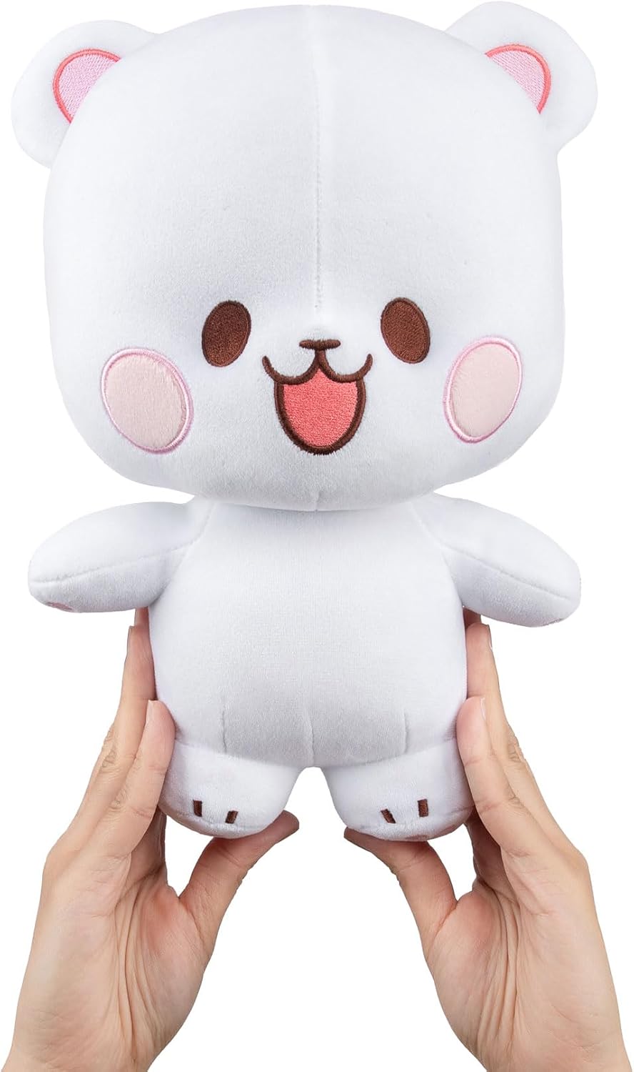 Milkmochabear Peluche oficial de leche de 7 pulgadas, mercancía auténtica, adorable lindo oso de peluche, tamaño de viaje, suave, regalo para cualquier ocasión, amigos, parejas, vacaciones, cumpleaños