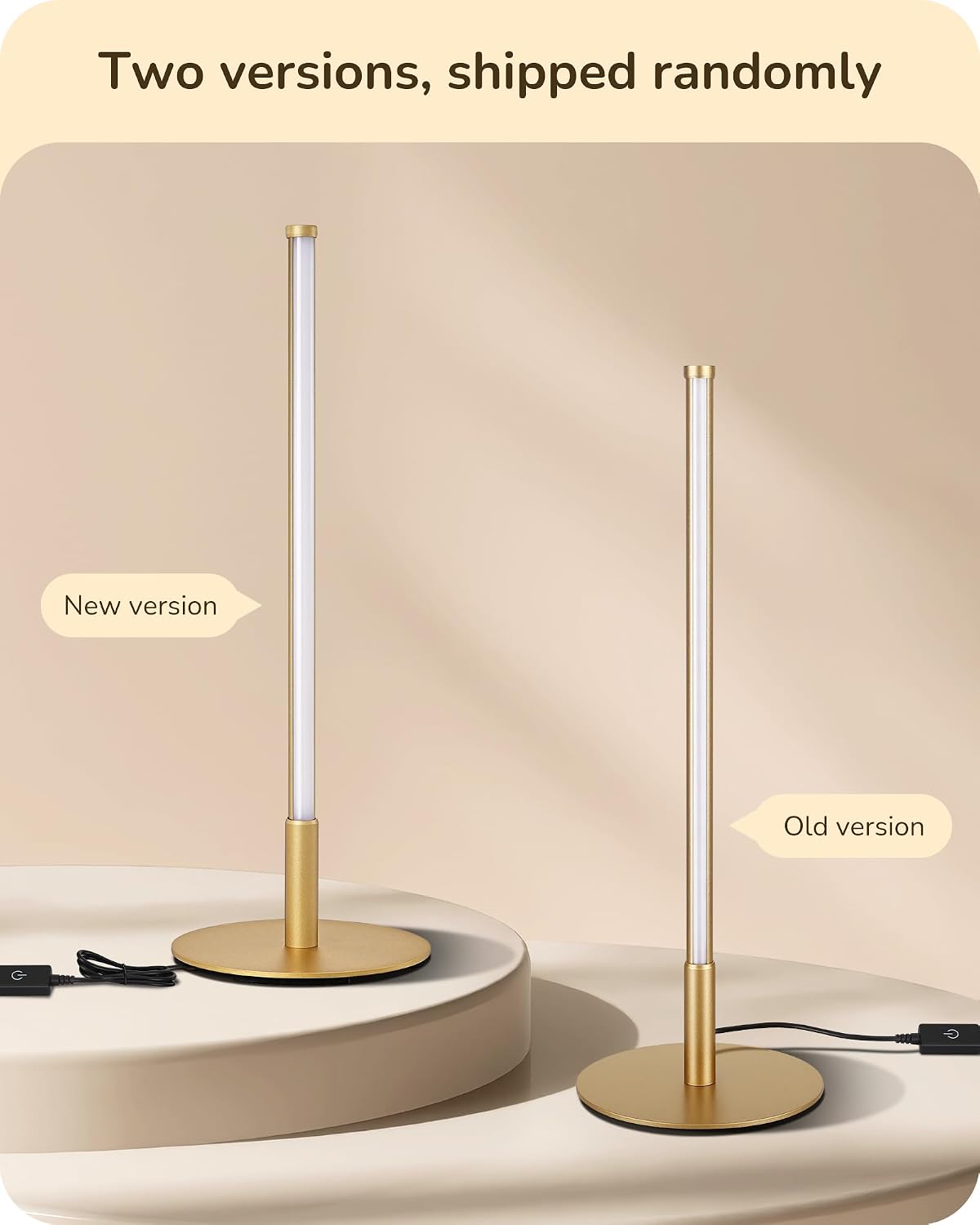 Lámpara EDISHINE Juego de 2 lámparas de mesa LED, modernas lámparas de escritorio