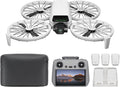 DJI Flip Fly More Combo con controlador remoto RC 2 con pantalla, dron con cámara 4K UHD para adultos, despegue desde la palma, retorno automático, vuelo inteligente, 3 baterías para 93 minutos de