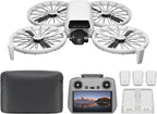 DJI Flip Fly More Combo con controlador remoto RC 2 con pantalla, dron con cámara 4K UHD para adultos, despegue desde la palma, retorno automático, vuelo inteligente, 3 baterías para 93 minutos de