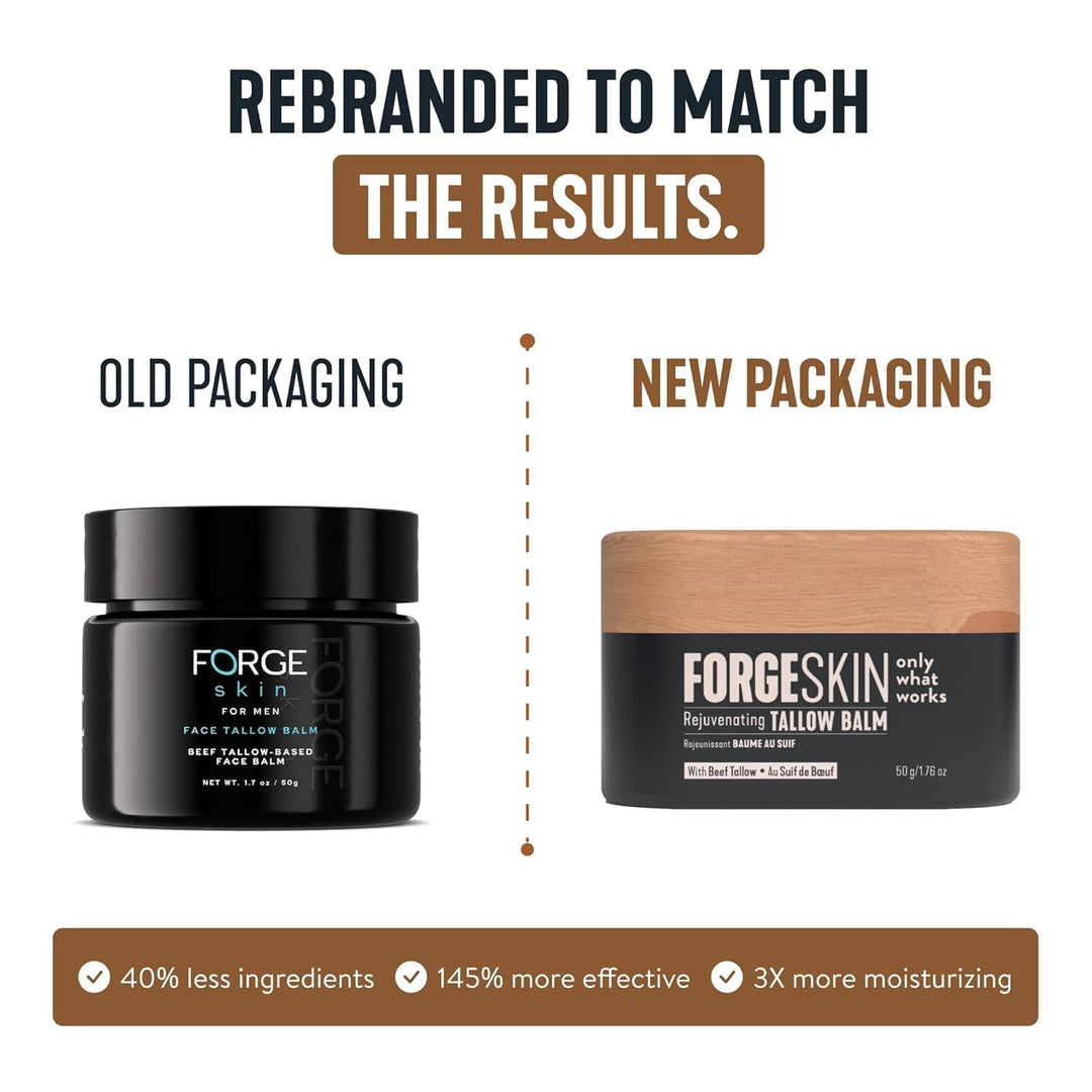 FORGE SKIN® Bálsamo de Defensa contra Arrugas de Sebo de Res para H...