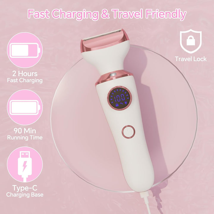 Maquinilla de afeitar eléctrica para mujer recortadora de