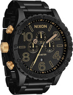 NIXON 51-30 Chrono A1389 - Reloj analógico de moda para hombre resistente al agua de 300 m (carátula de reloj de 51 mm, correa de acero inoxidable de 25 mm)