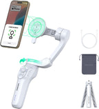COMITOK MOGO Solo para iPhone, estabilizador de cardán para iPhone, [certificado MFi] cardán de teléfono con seguimiento facial de 360 grados para grabación de video