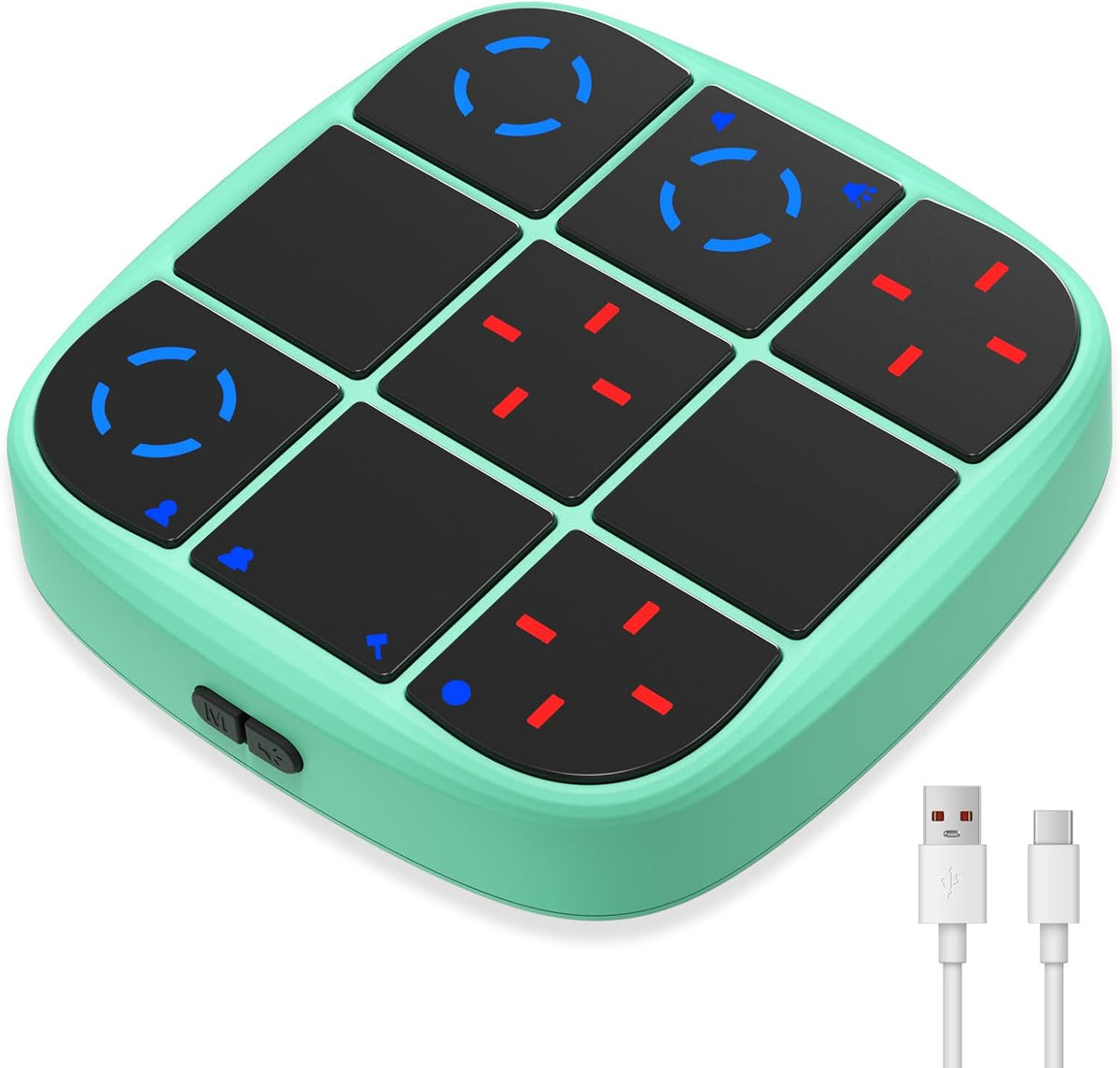 KOQQQ Juego de pernos recargables de Tic-Tac-Toe, consola de rompecabezas portátil 4 en 1, juego de memoria educativo electrónico, juegos de mesa portátiles de viaje en automóvil para niños y adultos