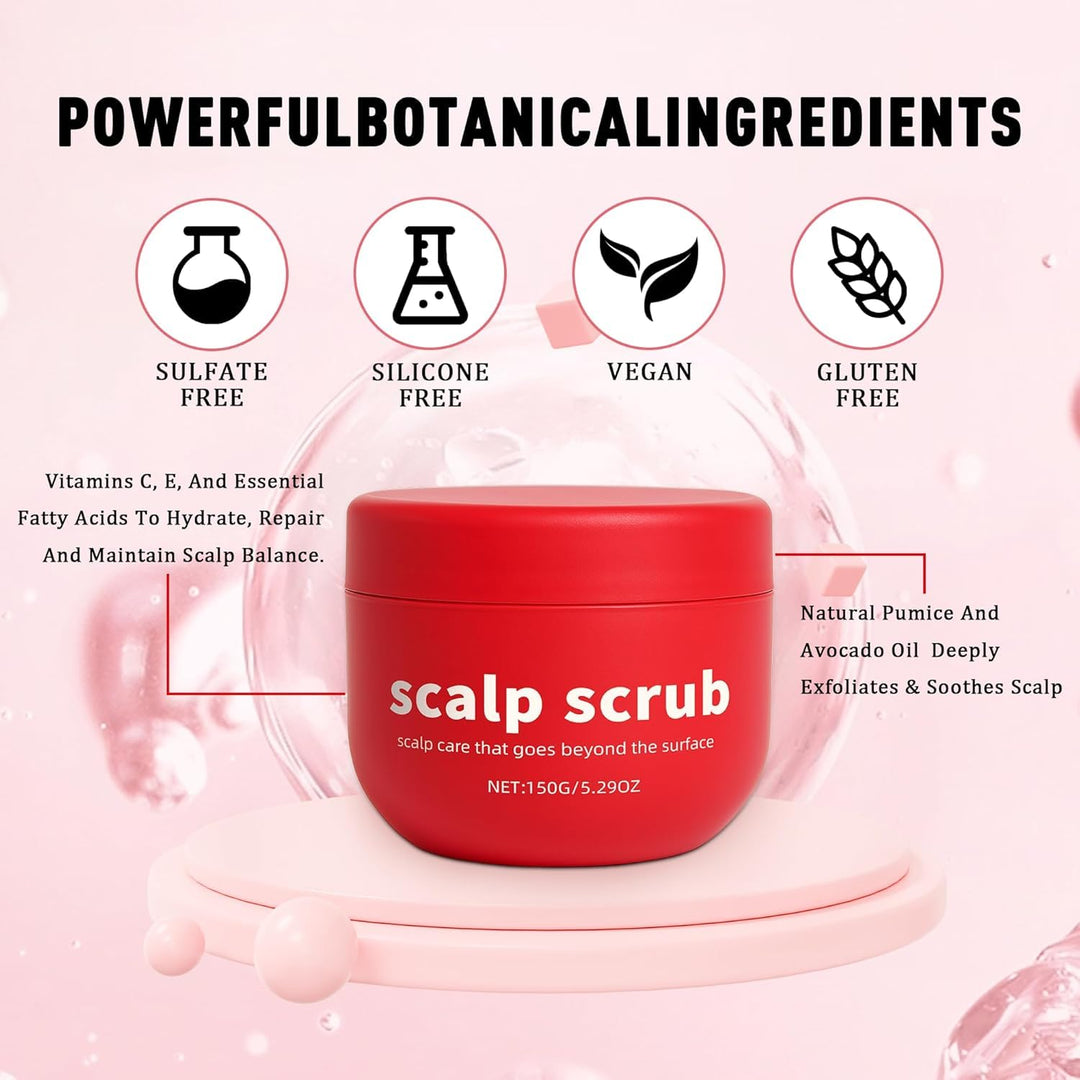 Exfoliante de cuero cabelludo con aceite de aguacate, rico en extra...