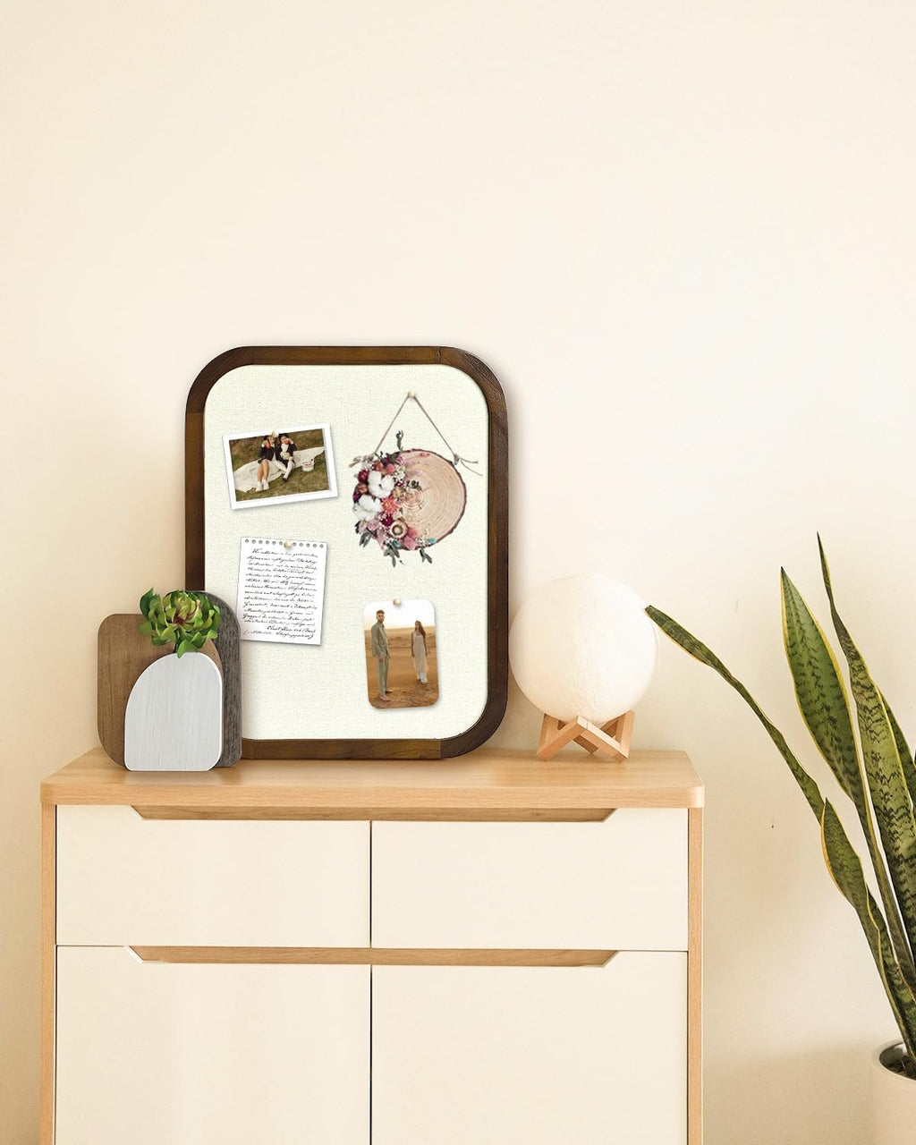 Tablero de anuncios de lino, tablero de anuncios para paredes, tablero de anuncios de tela, tablero de anuncios pequeño de 13 x 17 pulgadas para decoración del hogar, cocina, oficina, tablero de