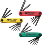 Bondhus 12533 GorillaGrip Hex y Star Plegables Paquete Triple, 12587 (0.079-0.315 in), 12589 (5/64-1/4 pulgadas) y 12634 (T9-T40)