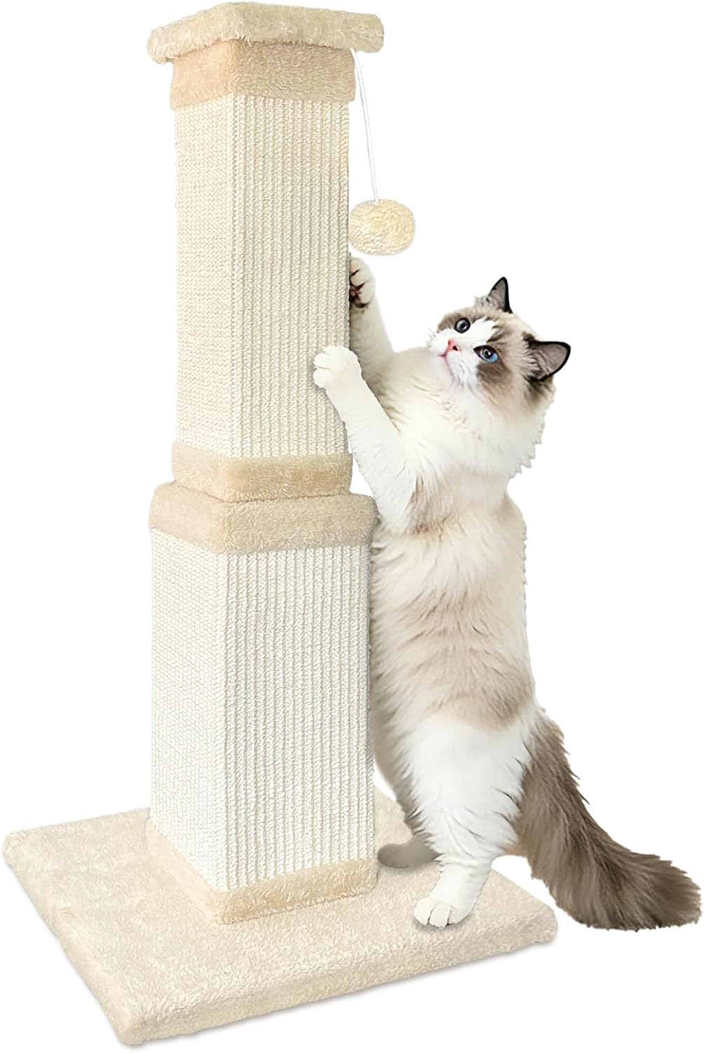 Rascador para gatos de interior, rascador de sisal para gatos de 32