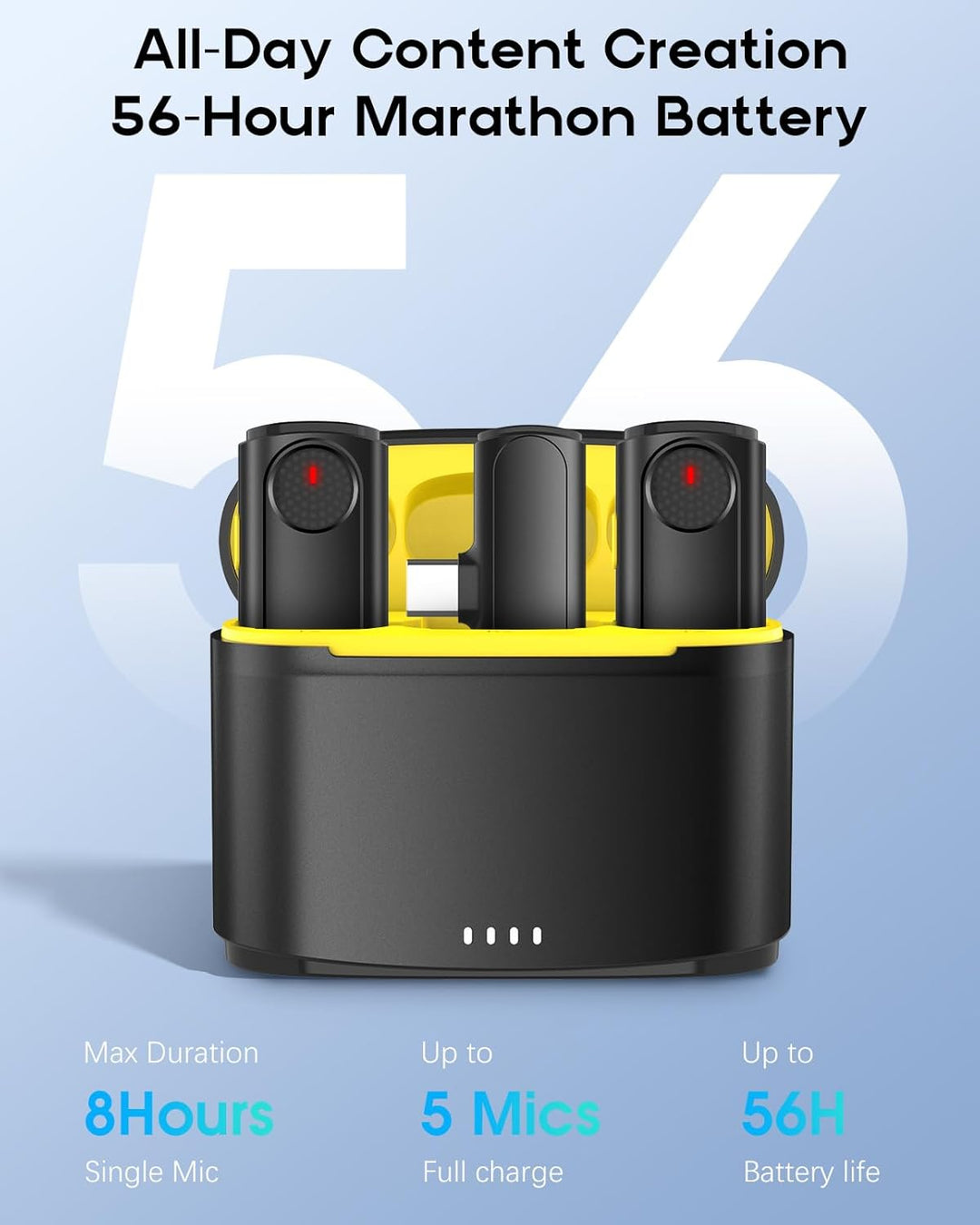 Mini micrófono inalámbrico para iPhone, paquete de 2 micrófonos Lav...