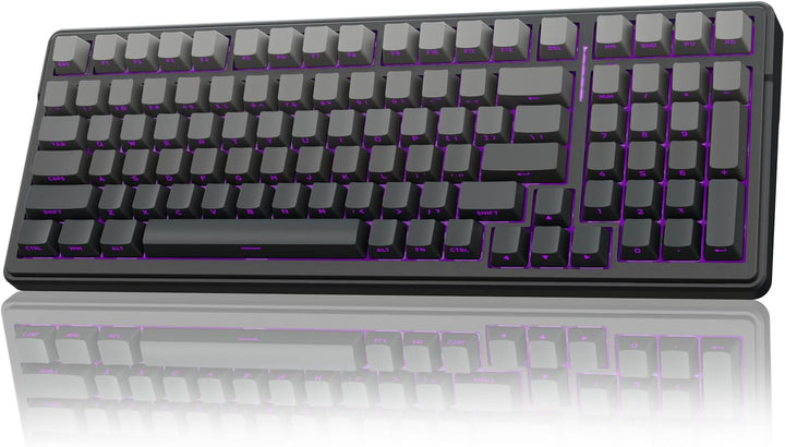 AULA Teclado mecánico inalámbrico F99, estructura de junta teclado...