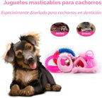 Beiker 20 Pack Pink Puppy Chew Toys, Dog Teething Toys para Puppies