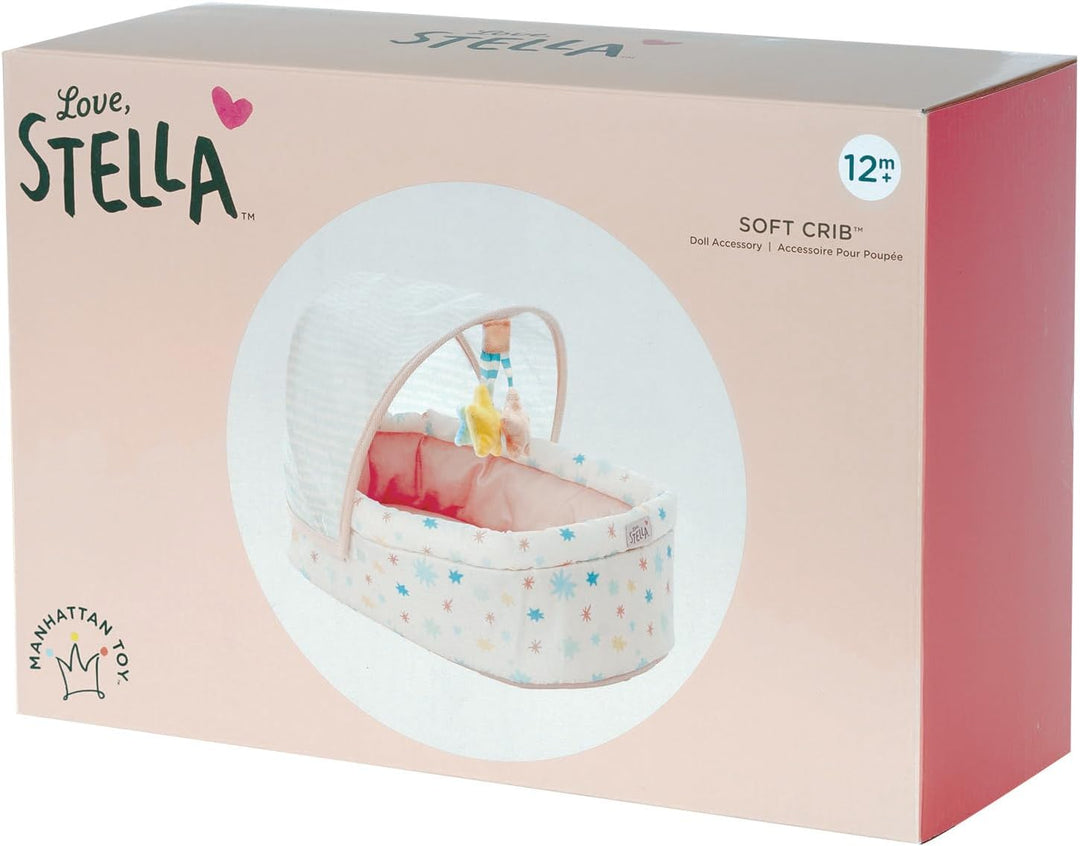 Love, Stella Baby Doll Cuna suave con toldo extraíble y móvil por M...