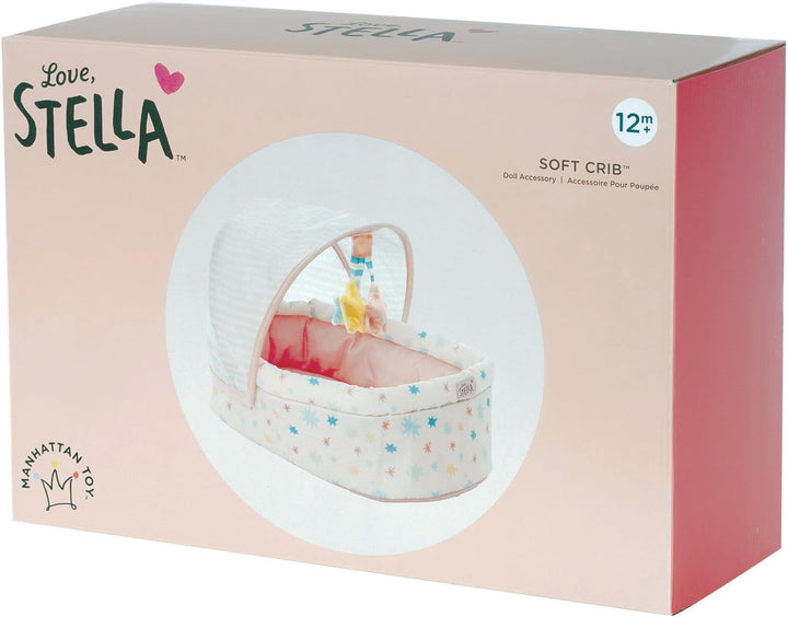 Love, Stella Baby Doll Cuna suave con toldo extraíble y móvil por M...