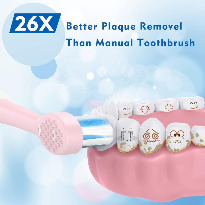 FUMEIKANG Cepillos de dientes eléctricos para niños, cepillo de die...