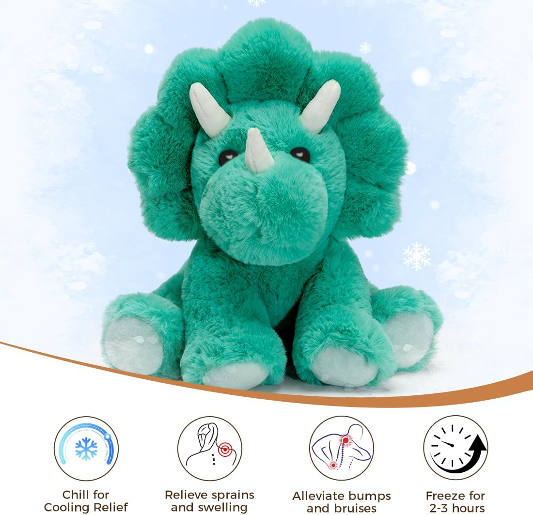 Juguete de peluche con peso de dinosaurio, lindo peluche realista