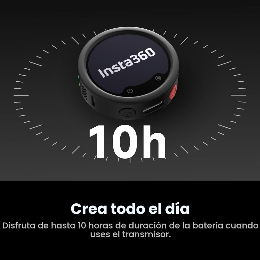 Insta360 Mic Pro (1 TX + 1 RX), mini micrófono Lavalier inalámbrico...