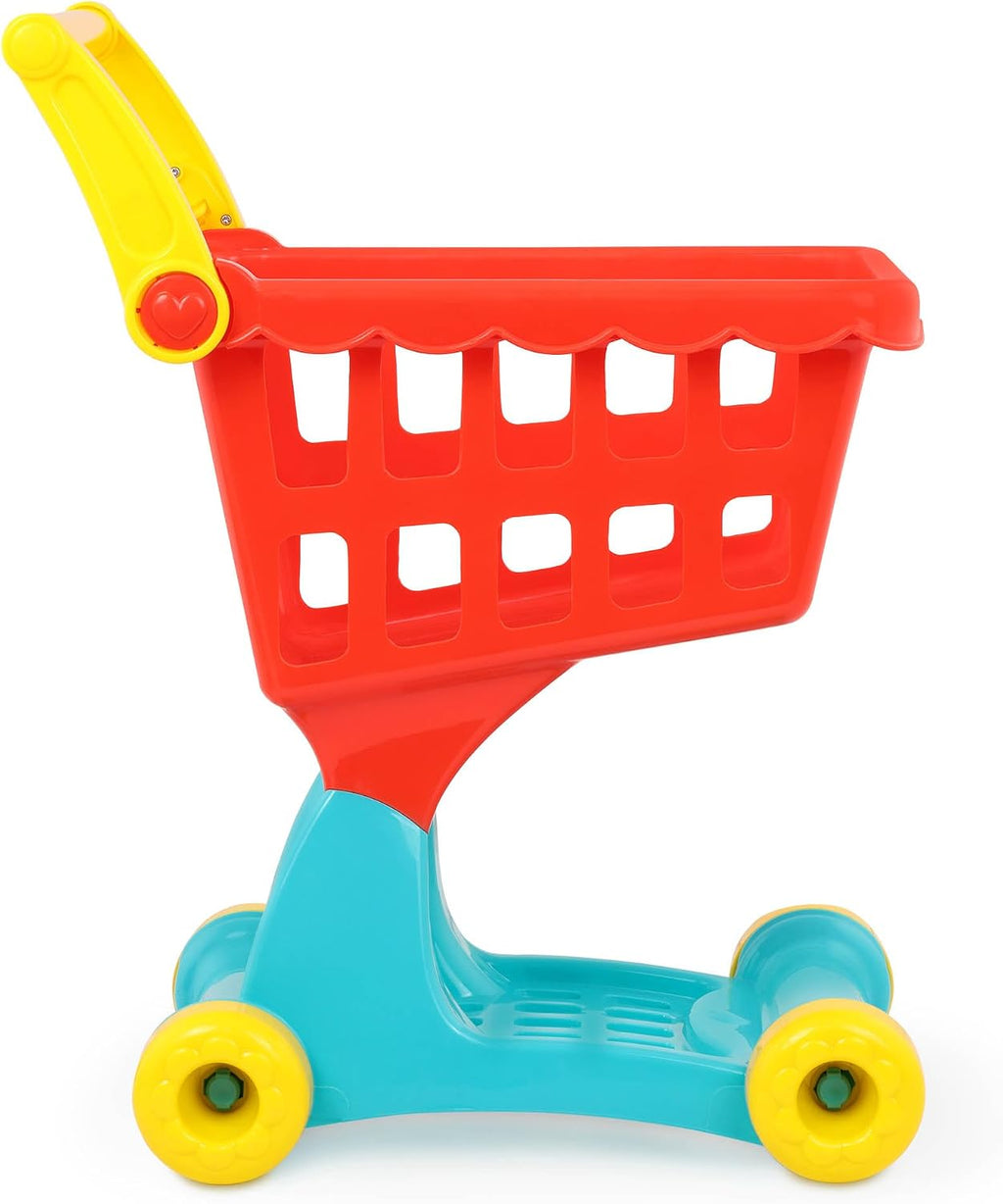 Battat Shopping Day Carrito de Compras Juguete para Juego de Imitación con 29 Alimentos