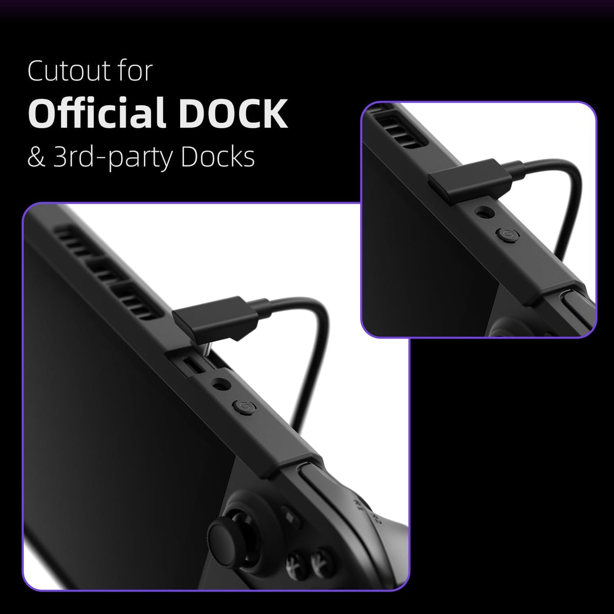 Skull & Co. GripCase SD para SteamDeck: una funda protectora suave con empuñaduras texturizadas, protección completa y soporte, absorción de golpes antideslizante y diseño de cubierta antiarañazos
