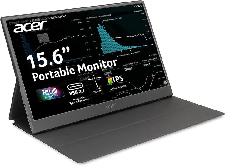Acer PM161Q Bbmiuux 15.6" Full HD 1920 x 1080 IPS Monitor Portá...