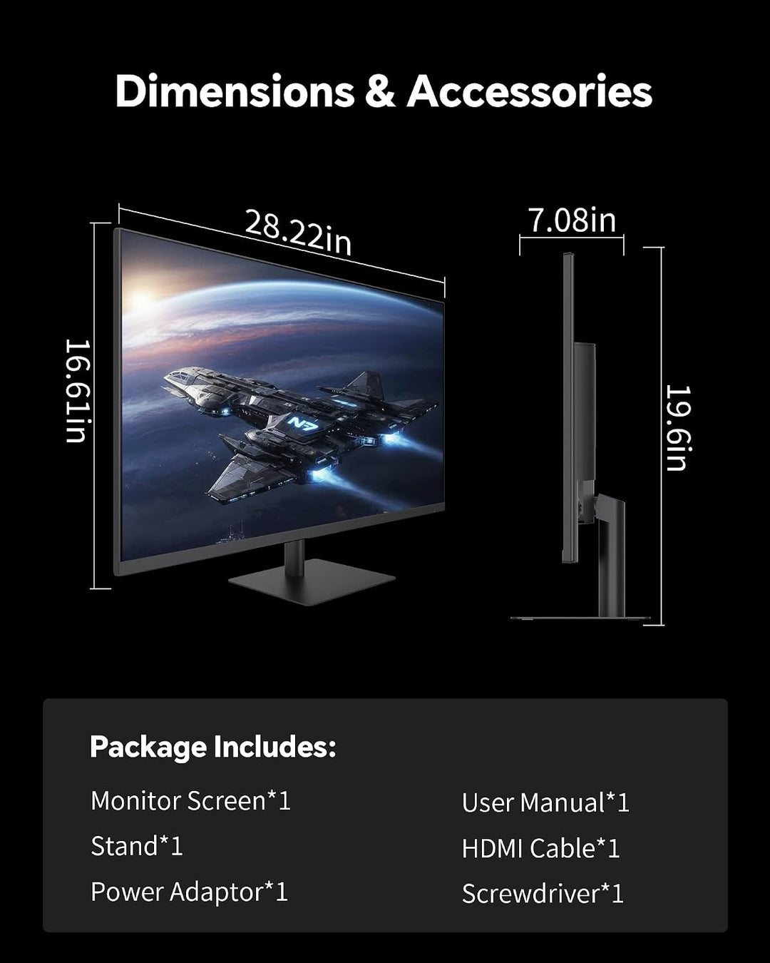 KTC Monitor de computadora de 32 pulgadas 2K 120Hz, Monitor IPS QHD...