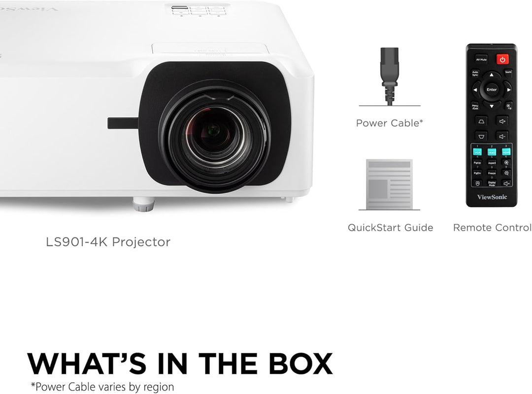 ViewSonic LS901-4K UHD Proyector Láser 4K con 5500 lúmenes, zoom óp...