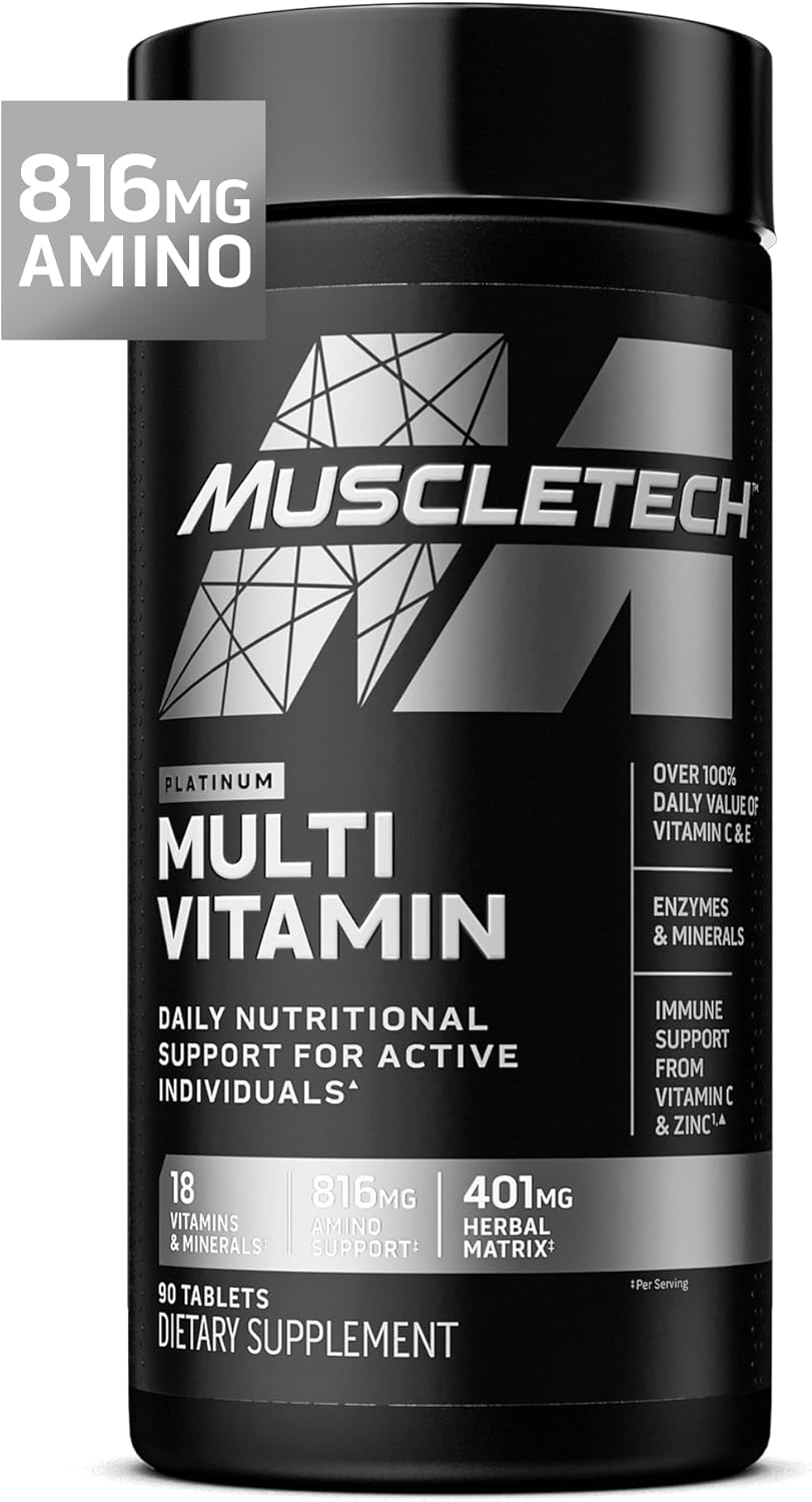MuscleTech Platinum Multivitamins para Hombres y Mujeres, 90 unidades