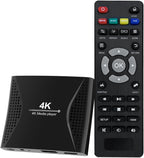 ACEMAX Reproductor multimedia de señalización digital 4K: reproducción automática y video USB, no necesita WiFi, soporta USB de hasta 8 TB y MicroSD de 1 TB, reproductor multimedia HDMI 4K H.265 para pantallas de TV
