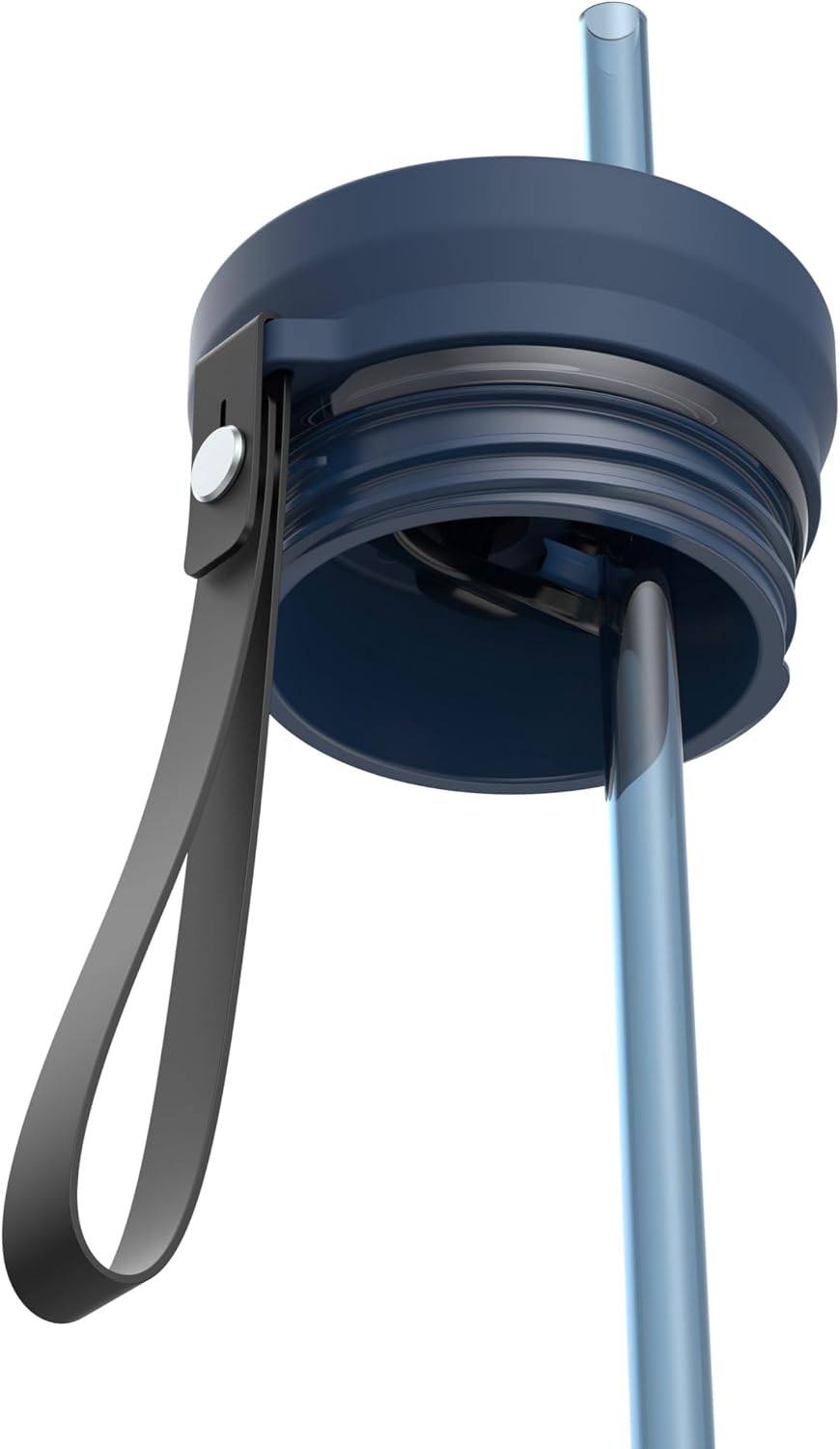 Contigo SnapSeal - Botella de agua de acero inoxidable de 24 onzas aislada al vacío con tapa de cierre automático a prueba de fugas, correa de transporte y popote reutilizable, sin BPA y sin plomo