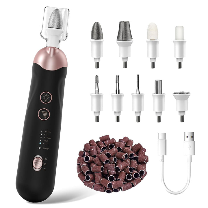 Kit profesional de manicura y pedicura, juego de limas eléctricas i...