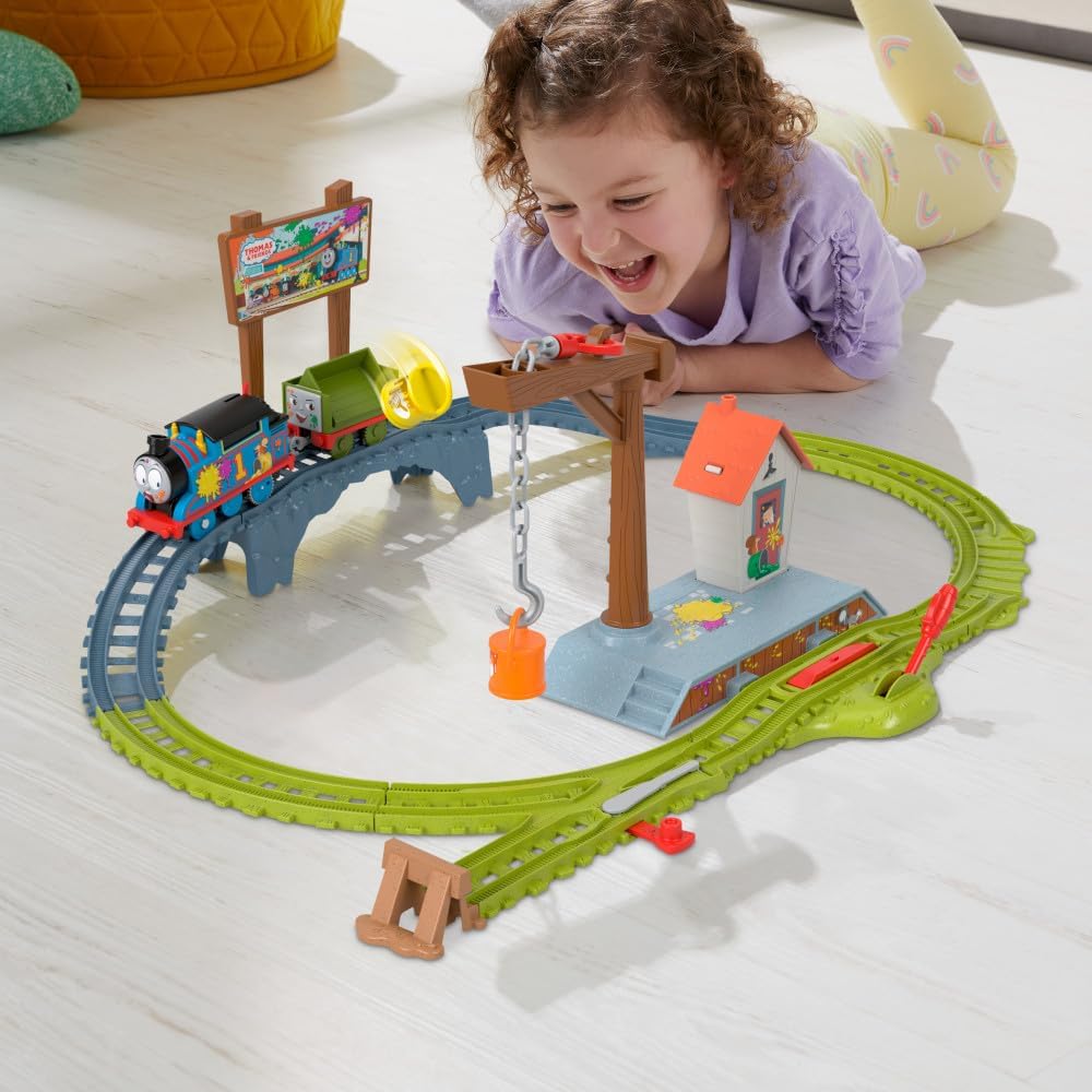 Thomas &amp; Friends - Juego de tren motorizado, entrega de pintura...