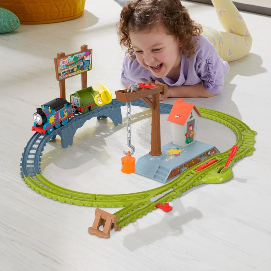 Thomas &amp; Friends - Juego de tren motorizado, entrega de pintura...