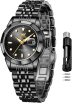 OPK Reloj de pulsera para mujer de acero inoxidable para mujer