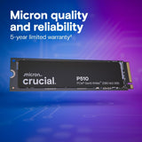 Crucial P510 PCIe Gen5 NVMe 1TB SSD, hasta 11,000MB\/s, TLC NAND, c...