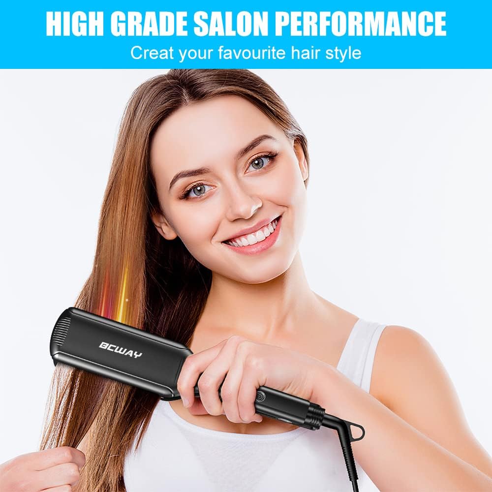 Bcway Plancha de pelo profesional, plancha plana de titanio flotant...