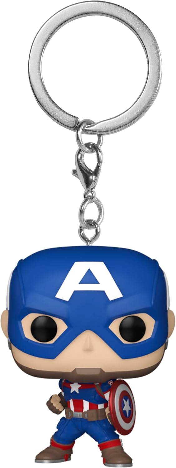 Funko Pop! - Llavero de Marvel - Capitán América - Marvel Comics -...