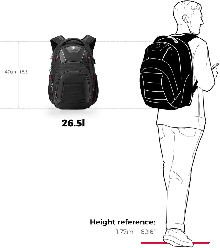 Swissdigital Mochila para laptop de diseño para hombre para viajes...