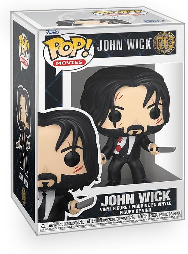 Epic Collectibles Pop Movies - Figura de vinilo de John Wick con cuchillos