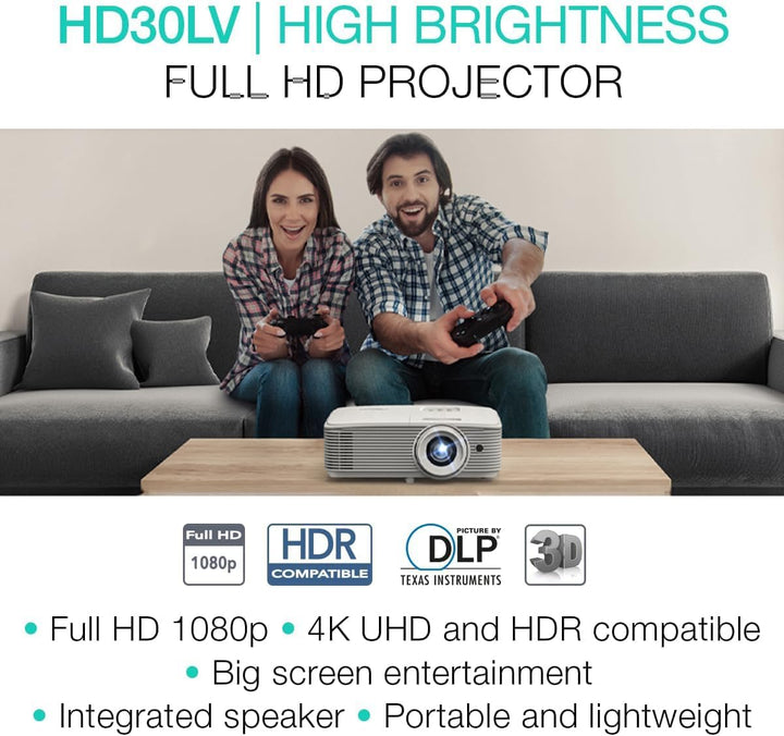 Optoma HD30LV 1080p Full HD Proyector para el Hogar