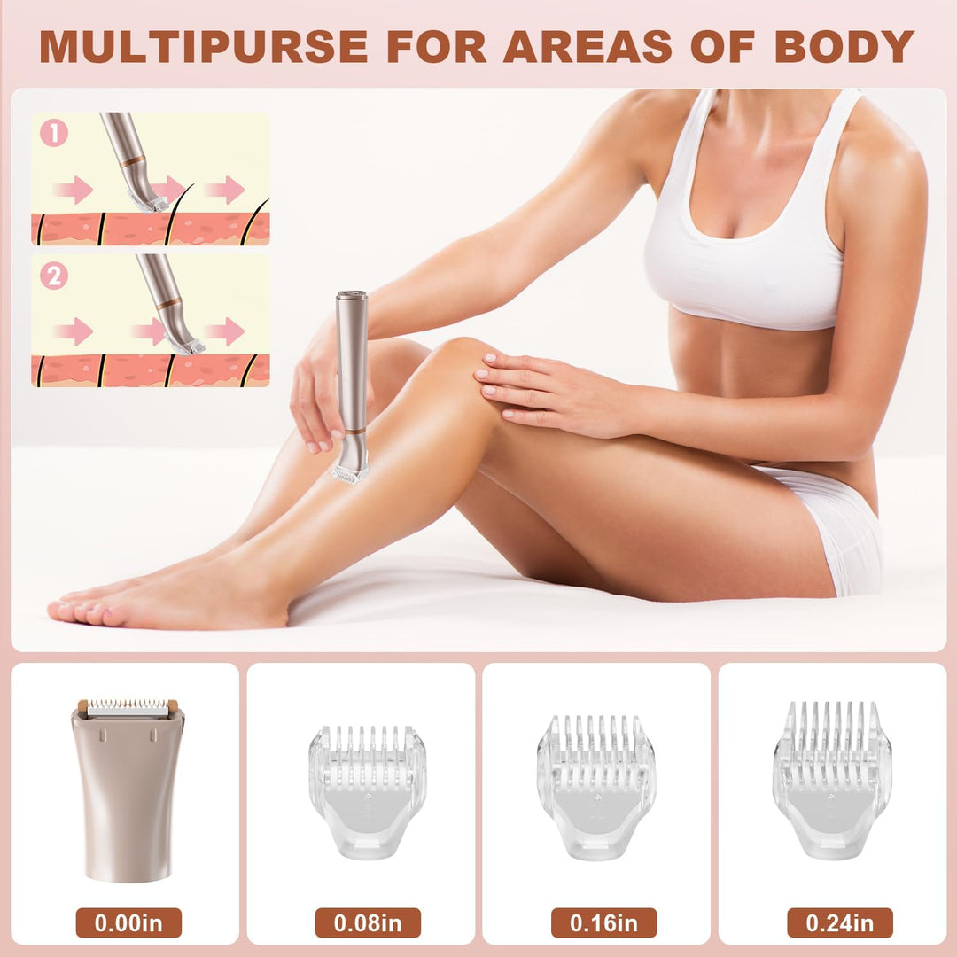 Afeitadora facial 3 en 1 para mujer, recortadora eléctrica de cejas...