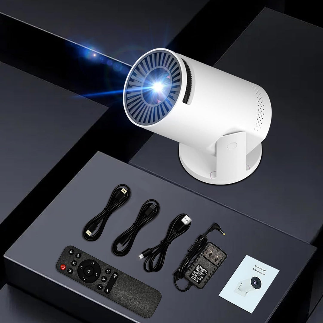 Mini proyector inalámbrico con WIFI 6 y Bluetooth, soporte 4K 1080P...