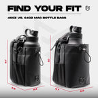 Bolsa magnética para botellas, para hombres y mujeres, bolsa de gimnasio para gimnasio, viajes, trabajo y deportes, mantén tus artículos fuera del suelo sucio del gimnasio con accesorio magnético (negro, 64 onzas)