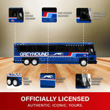 Iconic Replicas 2001 MCI D4000 Entrenador Greyhound Blue